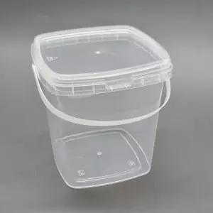 투명 사각 손잡이 쿠키통 구디백 용기 1L 만들기 간식 유치원 원형 포장지