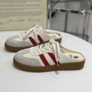 여성 투라인 운동화 슬리퍼 캔버스 뮬 스니커즈 블로퍼