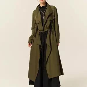 [유니케]모나 드레이프 트렌치코트