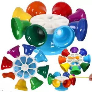 캐스B 스피닝벨 맑은소리 악기놀이 컬러 실로폰벨 회전 징글벨 음악 연주놀이 장난감 유아용