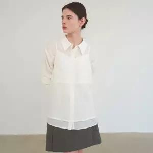 [온앤온](강남점)[정채연 착용] 쉬어 뷔스티에 셔츠 NEW5XB329