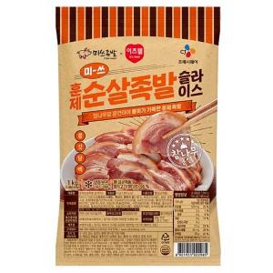 CJ 미쓰족발 이츠웰 훈제족발 슬라이스 1kg /아이스박스+아이스팩