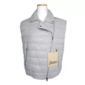 [중고명품] 실버 글리터 구스다운 패딩 베스트 66