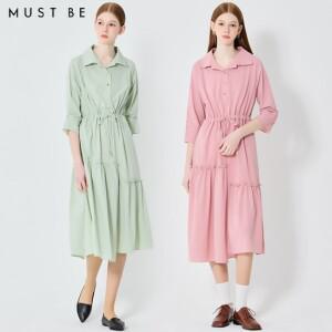 언발 티어드 원피스