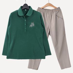 할머니옷 선물 2종세트III 카라티셔츠 바지 80대 90대 어버이날 블라우스 요양원 선물