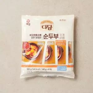 다담 순두부찌개양념 140g*4