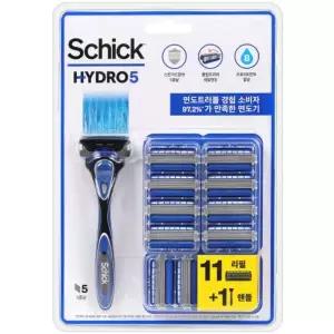 쉬크 하이드로5 오리지널 면도기 기획팩 (핸들1+날11)