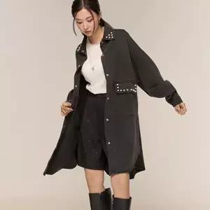 [유니케]진주 포인트 오버핏 데님 자켓