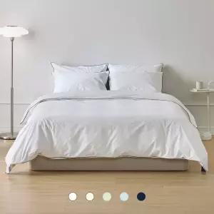 바운티풀 호텔 리네아 파이핑 초광폭 40수 워싱순면 이불베개커버 침구세트 SS/Q/K