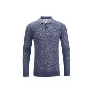 [프랑코페라로] 카라 린넨혼방 스웨터 블루(A0BA10243)