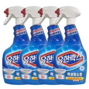 유한양행 유한락스 욕실청소용 715ml 4개