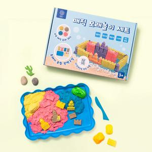 [문구티쳐] 민화샵 KC인증 매직 모래놀이세트 / 촉촉이컬러샌드 흙오감놀이 샌드클레이 올인원키트 놀이용품