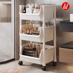 트롤리 선반형 이동식 3단 4단 5단 선반 미니 대형 수납장 트레이 철제 기저귀 무빙 카트 주방 미용실 서빙 팬트리 틈새