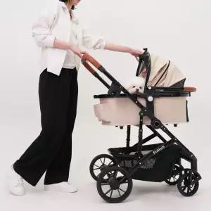 플리다스 프리미엄 강아지 유모차 애견 분리형 접이식 개모차 소형견 중형견