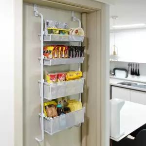 노바리빙 촘촘 다용도 문걸이 수납 선반 4단