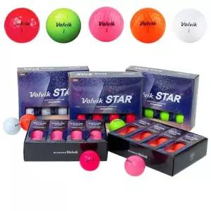 볼빅 STAR 스타 크리스탈 유광볼 12구 고반발 3피스 컬러볼 화이트볼 골프공 선물포장 이벤트