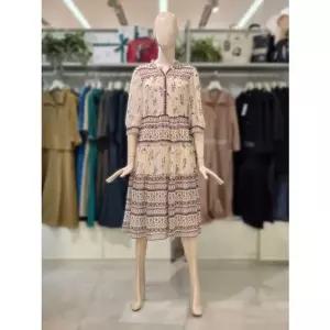 [갤러리아] 크로커다일레이디 에스닉 패턴 쉬폰 원피스 CLEMOP111