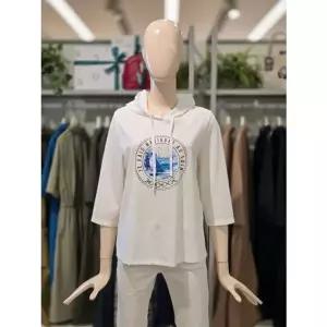 [갤러리아] 크로커다일레이디 원포인트 7부 후드 티셔츠 CLEMTS206