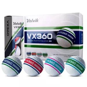 [볼빅] VX360 듀얼컬러 3피스 360도 퍼팅라인 골프공 1더즌(12구)