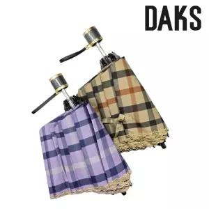 [롯데백화점]닥스 여성 체크 패턴 자외선차단 수동 양산  더블얀1 PCR001