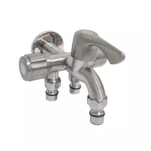 3구스텐 수도꼭지 SUS304 두갈래 꼭지 스테인레스 다용도