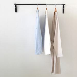 마켓비 벽걸이 행거 고정 옷걸이 스텐 벽부착 블랙