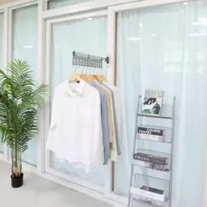 [본사직배] 국산 웰렉스 무타공 이동식 행거 창문 집게만 빨래집게 빨래건조대 스테인리스 공간활용