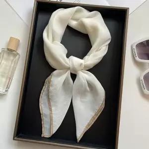 여성 컬러 쉬폰 쁘띠 스카프 봄 가을 간절기 머플러 여성스카프 스카프 엄마선물