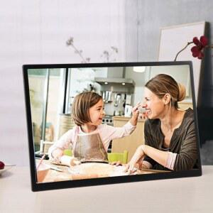 17 인치 디지털 프레임 얇은 달력 비디오 검은색 1440x900 음악 100240V 리모컨 1080P 전자 앨범