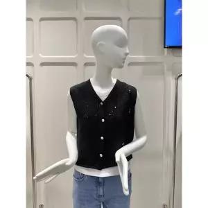 [ZOOC](천안아산점)(25년 여름) 크롭 오픈형 니트 베스트 Z252KSB003