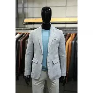 [빠니깔레] 스트라이프워시드 슬림핏린넨자켓 d-gcjk03sky (P003146452)