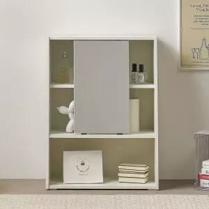 마리메종 엘빈 좌식 슬라이딩 거울 수납장 화장대 600