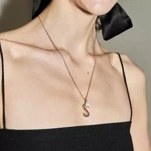 [로아주]Remember Initial necklace_Gold