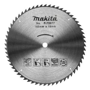 마끼다 7인치 목공용 팁쏘 원형톱날 185MM 60날 P-72877 목재 나무 커팅