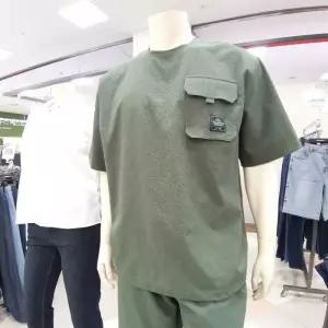 뱅뱅 HC09 남성 오버핏 시어서커반팔티 반팔티 몸에 붙지않고 가벼운 스트링 시어서커