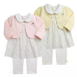 [그린베베] 영유아 봄가을용_토리가디 원피스 3종세트/아기원피스/아기옷/외출복/신생아/여아/돌복/백일촬영/상하세트/하객룩/KC인증/국내생산