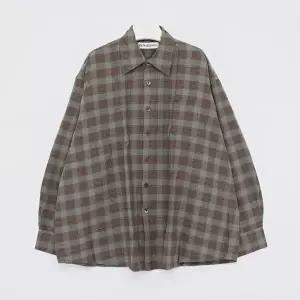 [아워레가시]아워레가시 로와 플란넬 체크 바로우드 남성 셔츠 M4252BI