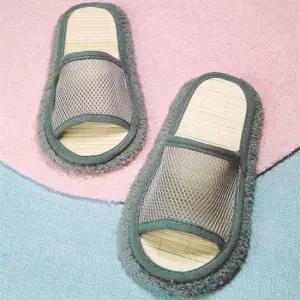 메쉬 대나무 매트 바닥 청소 걸레 슬리퍼 심플 슬리퍼 무소음 층간소음 바닥