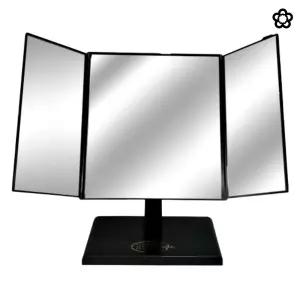 삼면경 거울 3면 거울 삼면 책상 화장대 접이식 스탠드 블랙 (소)