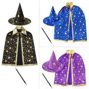 JL매직 마술사 망토 모자 세트 어린이 마법사 코스튬 할로윈 의상 마법사의상세트