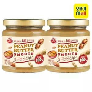 [본사직영] 오뚜기 100% 땅콩버터 스무스 300g, 2개