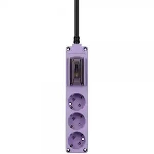 오브제 누전차단 3구 3M 고용량 멀티탭 퍼플