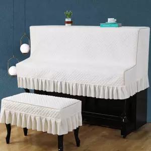 피아노커버 덮개 세트 의자커버 먼지 자수 레이스 건반 커버