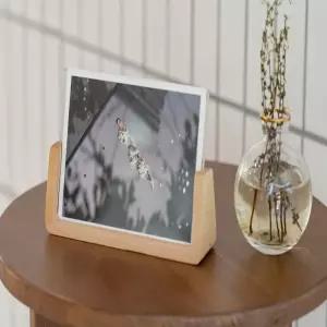 아크릴 우드 탁상 액자 프레임 우드심플 엽서 투명