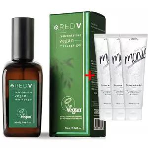 REDV 비건 마사지젤 병타입 90ml+모나젤 100ml 3개 수용성 바디 러브 마사지젤