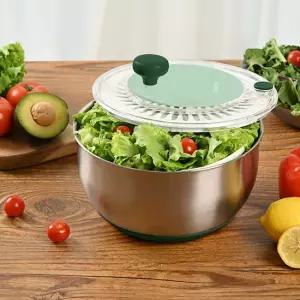 알레보 디엣지 야채탈수기 샐러드스피너 짤순이 4.5L 대용량 스텐 304 (채반 포함)