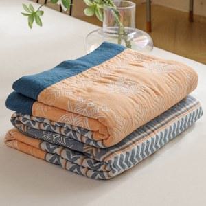 패턴 코튼 모슬린 담요 여름 양면 타월 부드러운 시원한 이불