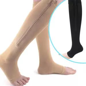 종아리 압박 쉐이퍼  빼는 지퍼형 입고벗기쉬운 레그 발목까지 슬리밍 부종 혈액순환 통풍 스타킹