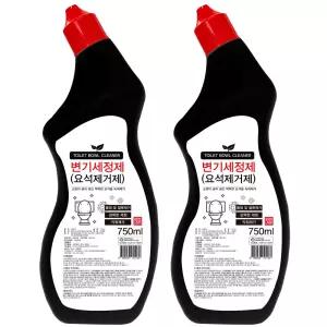 맑은나라 요석제거제 변기세정제 750ml X 2개입 탈취제 소변기 양변기 배수구 석회 타일 녹 제거