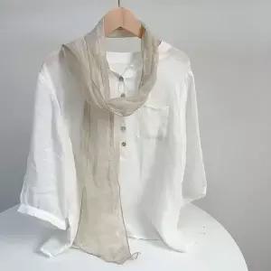 코코비치 쁘띠 스카프 가을 가방 미니 간절기 린넨 스카프링 린넨롱스카프